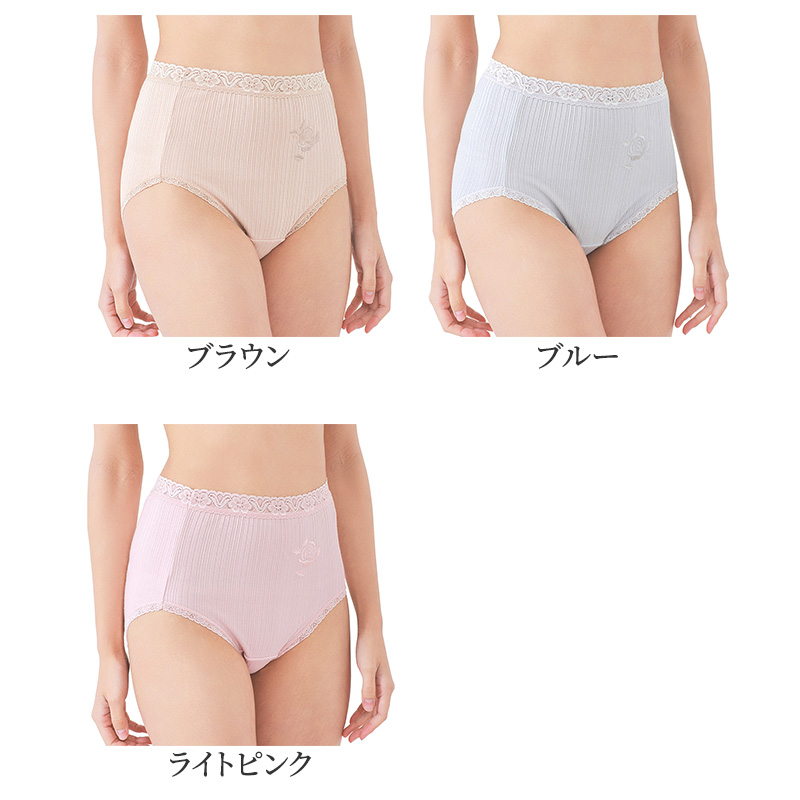 ロング丈ショーツ レディース インナー 綿混 3分丈 ヒザ上丈 日本製 M L LL お腹まで ロング ショーツ 伸縮性 レース付き 下着 快適 ソフトフィット ストレッチ ゴム交換可能 フィット感 安心感 デイリー ルームウェア 無地