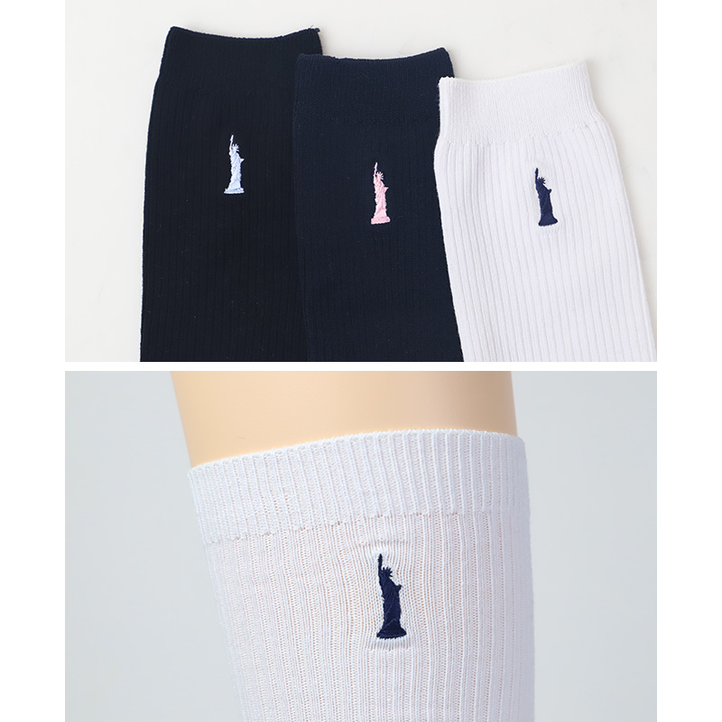 スクールソックス レディース 靴下 2足組 13cm丈 23 - 25cm 女子 ワンポイント くつ下 くつした ソックス 綿混 コットン 学生 通学 制服 小学生 中学生 高校生 イーストボーイ EAST BOY
