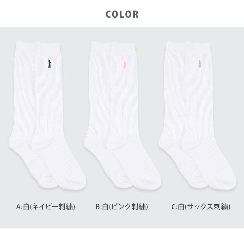 スクールソックス レディース 靴下 2足組 13cm丈 23 - 25cm 女子 ワンポイント くつ下 くつした ソックス 綿混 コットン 学生 通学 制服 小学生 中学生 高校生 イーストボーイ EAST BOY