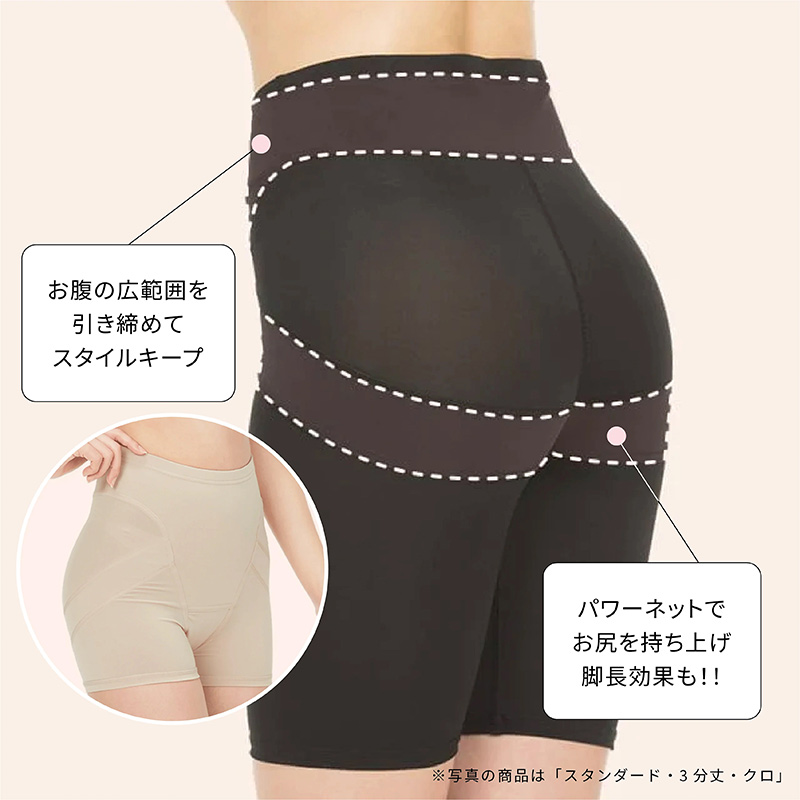 レギンス レディース 3分丈 M ~ 3L スパッツ インナー 下着 女性 ストレッチ 快適 伸縮 ヒップアップ 大きいサイズ 下腹 着圧 加圧 着痩せ 補正 補正下着 補整 補整下着 ガードル 骨盤