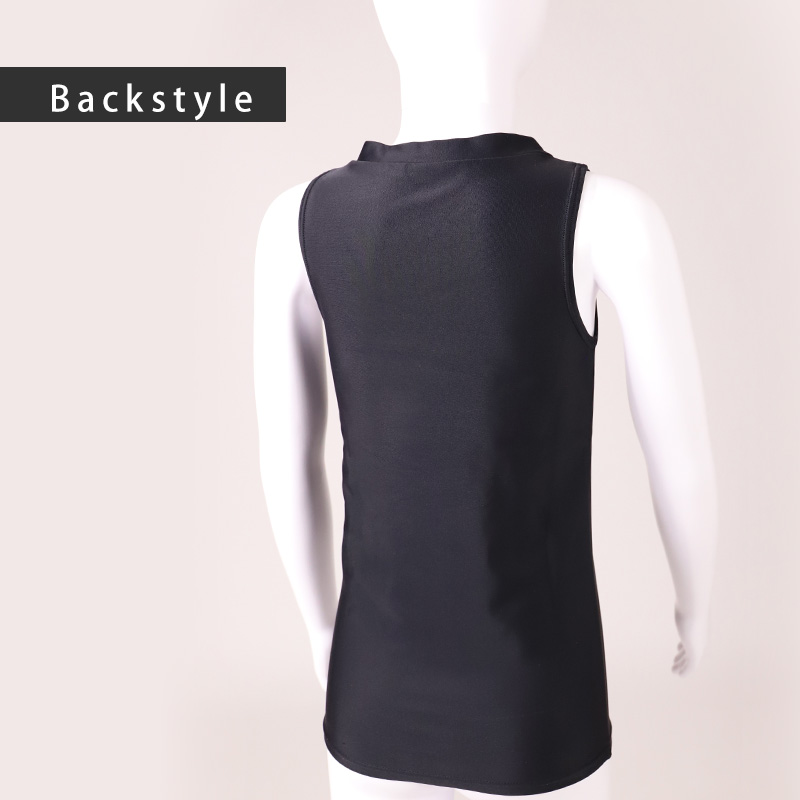 日本製 キッズ スポーツ UV スリーブレス ハイネック シャツ 130cm~170cm スポーツインナー 子供 uvカット ジュニア 男の子 女の子