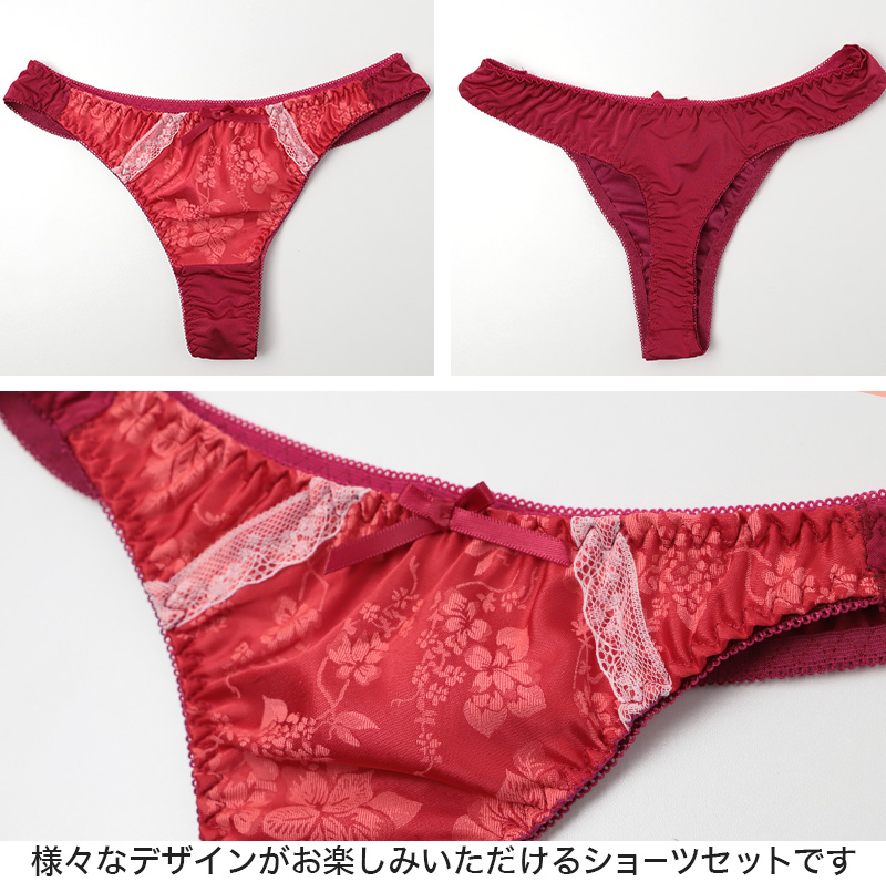 ブラジャー レディース ワイヤーブラ 背中すっきり Vバック 3/4カップ サイドボーン A70~D85 パッド取り外し可 花柄レース 2段3列ホック 美背中 安定感 上品 レースブラ 女性用 下着 インナー ランジェリー 普段使い シャルマン 単品ブラ デイリー