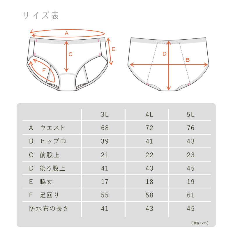 Suteteko レディース シームレスサニタリーショーツ 夜用 3L～5L (綿ベア天 生理用ショーツ 多い日用 吸水速乾加工 羽つきナプキン対応 切りっぱなし 綿混ストレッチ) (在庫限り)