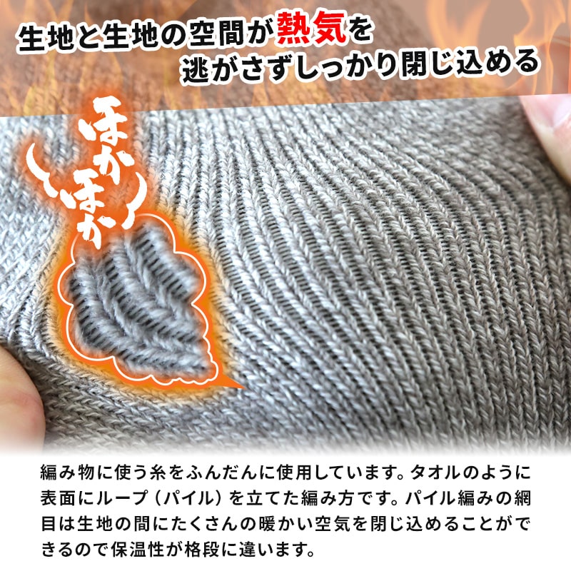 裏起毛 靴下 メンズ あったか 厚手 ソックス 20-22cm～28-30cm ハイクルー丈 大きいサイズ 男 厚地 暖かい 保温 クルーソックス 防寒 冷え性対策グッズ 足 お休みソックス パイル アウトドア 屋内 屋外 紺 灰 茶