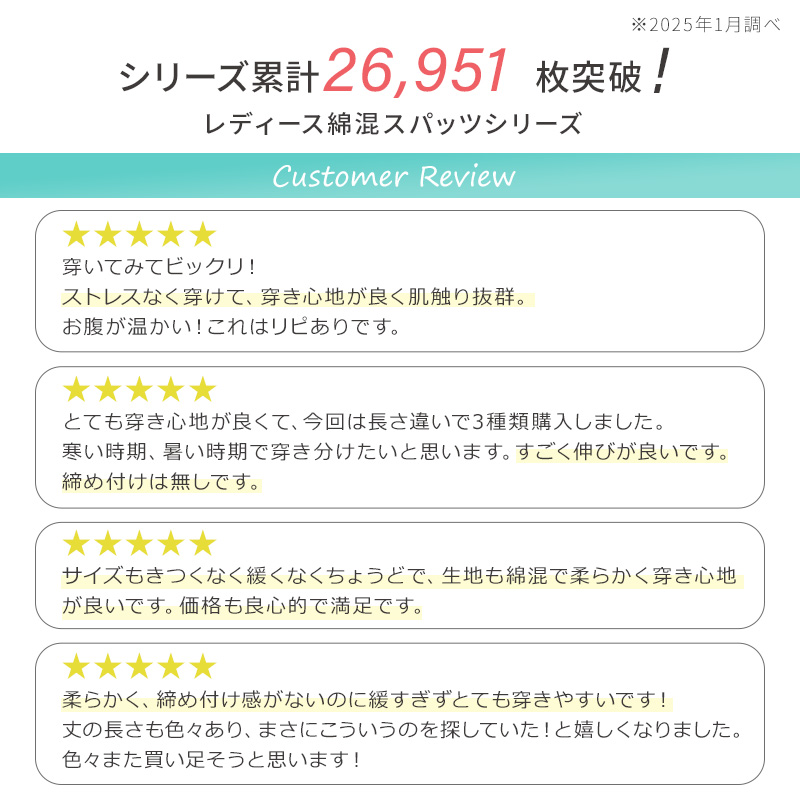 綿混 レディース 3分丈 スパッツ 3L～5L (女性 大きいサイズ レギンス オーバーパンツ ひざ丈 三分丈 下穿き インナーパンツ)