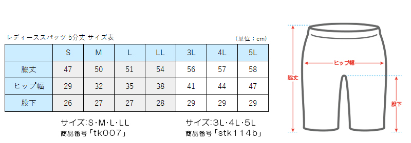 綿混 レディース 3分丈 スパッツ 3L~5L (女性 大きいサイズ レギンス オーバーパンツ ひざ丈 三分丈 下穿き インナーパンツ)
