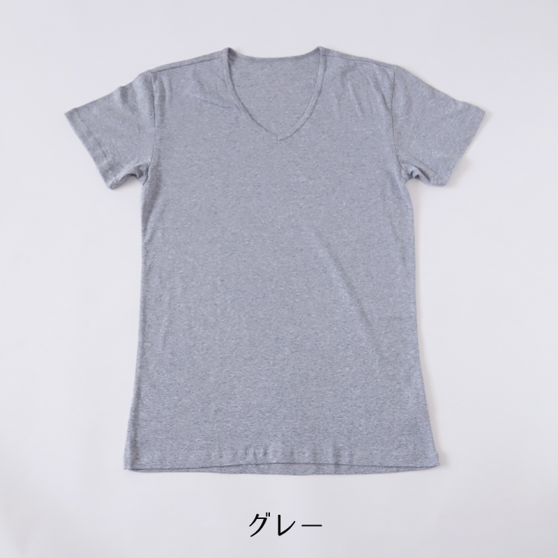 メンズ 綿100% Vネック Tシャツ 3L・4L (大きいサイズ 男性 紳士 半袖 下着 肌着 インナー 抗菌 防臭 3L 4L 白 黒 グレー V首)