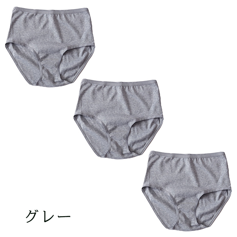 綿100% レギュラーショーツ レディース 大きいサイズ 3枚セット 3L 4L 下着 インナー 薄手 コットン シンプル 無地 黒 グレー パンツ 女性 婦人 Suteteko パンティ レディースランジェリ ベーシック シンプル 通年 綿% コットン 灰 爽やか 着こなし 3枚組 まとめ売り