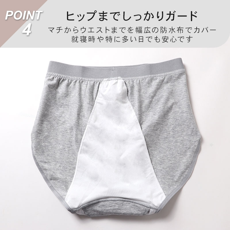 サニタリーショーツ 生理ショーツ 生理パンツ 昼用 軽い日用 S M L LL 3L 4L 生理用ショーツ 羽根つき 綿 無地 サニタリー 生理 下着 パンツ ショーツ