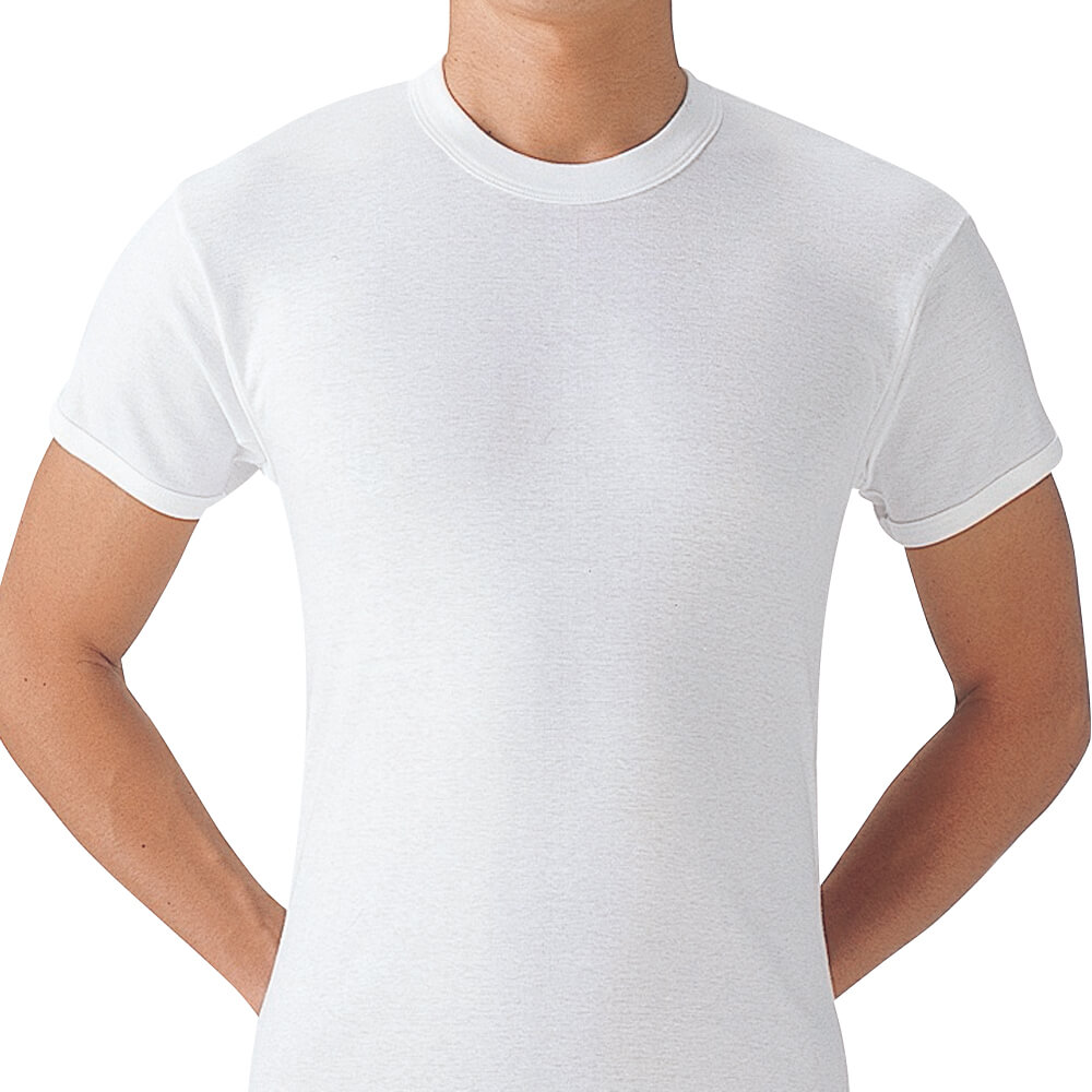 グンゼ やわらか肌着 綿100% 半袖シャツ 丸首 2枚組 S～3L (tシャツ メンズ 下着 肌着 白 無地 インナー コットン アンダーウェア)