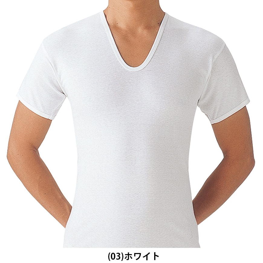 グンゼ 下着 メンズ インナーシャツ 半袖 綿100% vネック 肌着 2枚組 S~3L tシャツ 白 無地 インナー シャツ 紳士 男性 V首 アンダーウェア コットン 大きいサイズ