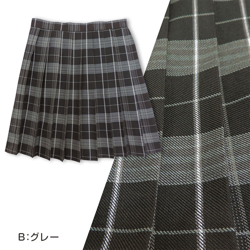 チェック柄スカート プリーツスカート 制服 女子 スカート 120cm～165cm (スクールスカート 学生服 通学 女の子 小学生 中学生)