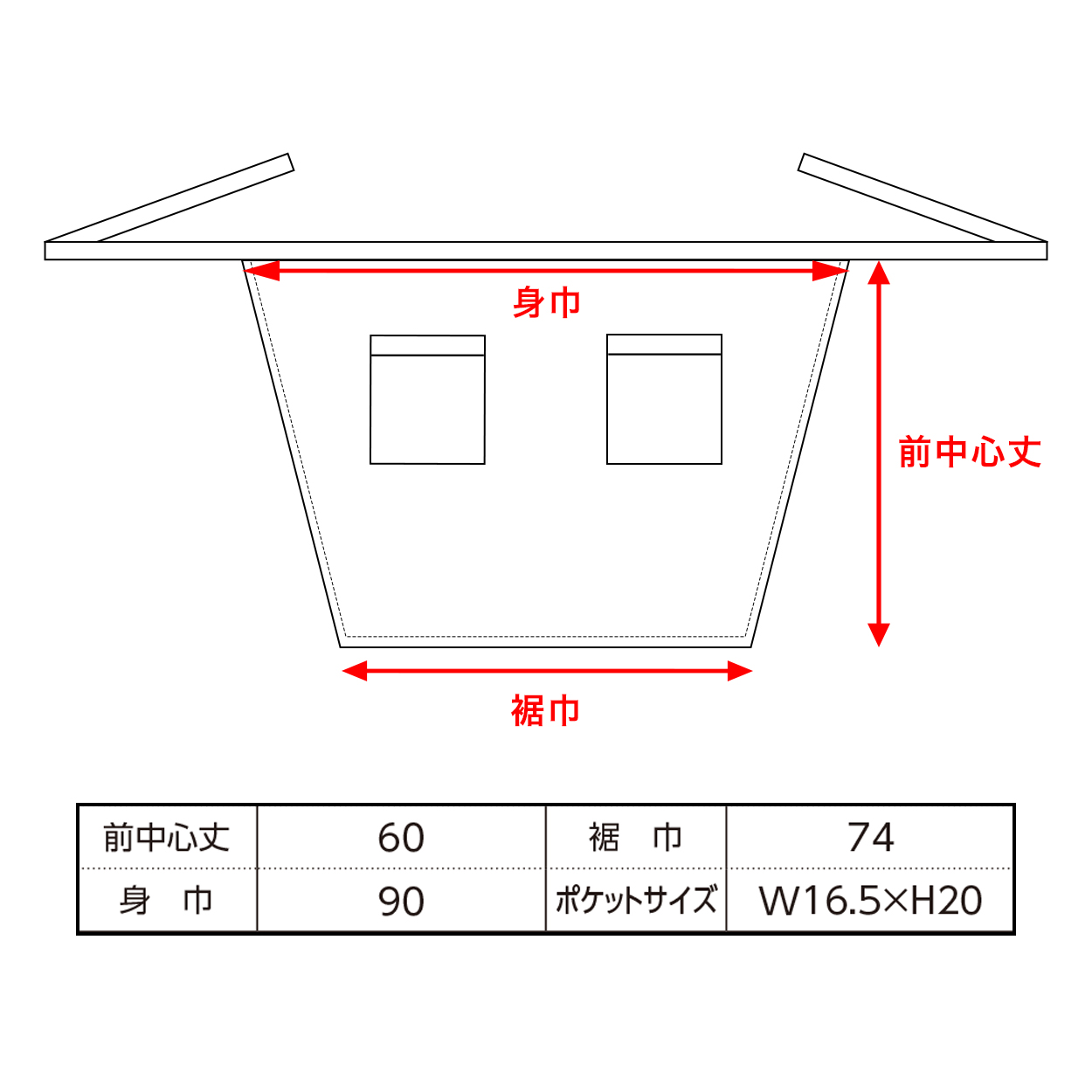 エプロン ミドル丈 ポリエステル100% 制電 無地 シンプル フリーサイズ (前掛け 外作業 保育士 ガーデニング キッチン 料理 定番 人気) (在庫限り)
