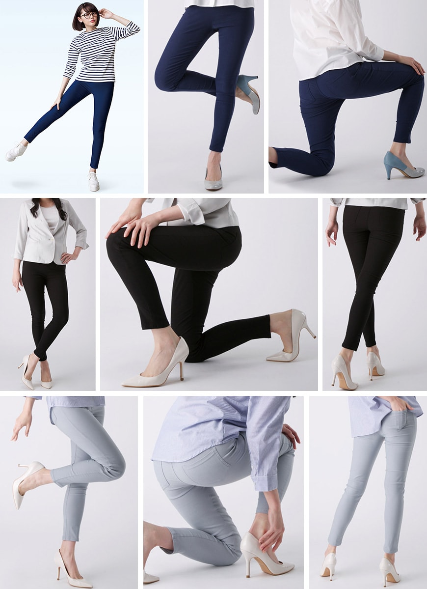 グンゼ Tuche ハイストレッチレーヨン混 無地 アンクル丈 レギンスパンツ M~LL (GUNZE トゥシェ レディース レギンス パンツ レギパン) 【在庫限り】