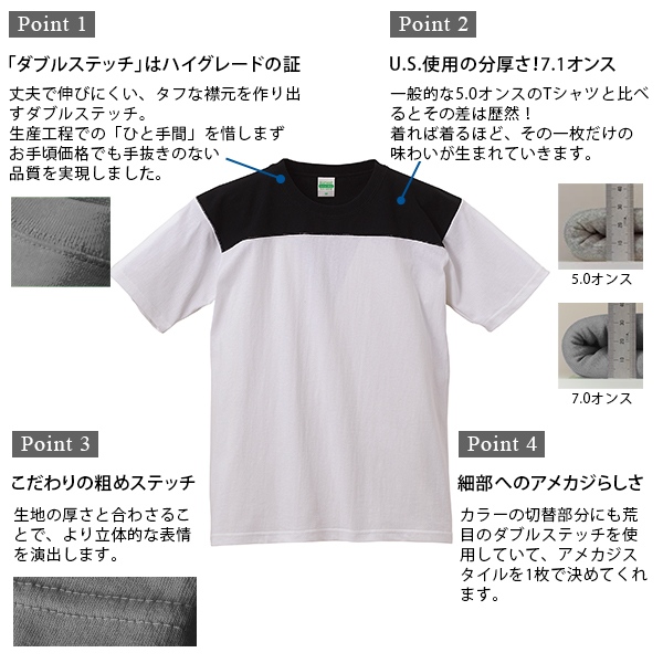 メンズ 7.1オンス スーパーヘヴィーウェイトTシャツ S～XL (United Athle メンズ アウター) (在庫限り)