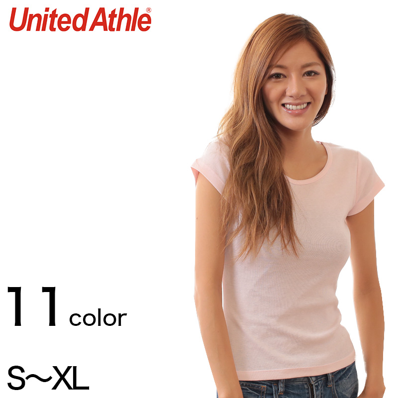 レディース 6.2オンス CVCフライスTシャツ S～XL (United Athle レディース アウター シャツ カラー) (取寄せ)