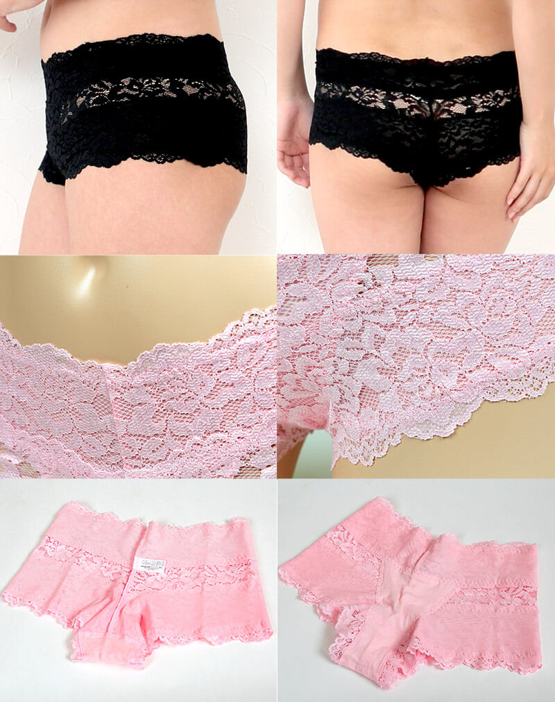 パワーネット内蔵 骨盤引き締め&ヒップアップ 総レースショーツガードル M・L (婦人 下着 レディースインナー パンツ) (在庫限り)