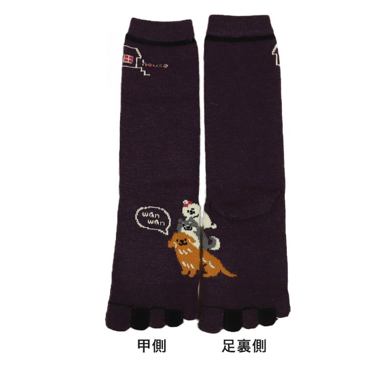 【 お得 】 レディース 5本指ソックス ウール混 クルーソックス 6足組 22-24cm (ウール 婦人 クルー丈 五本指靴下 くつ下 くつした ) (在庫限り)
