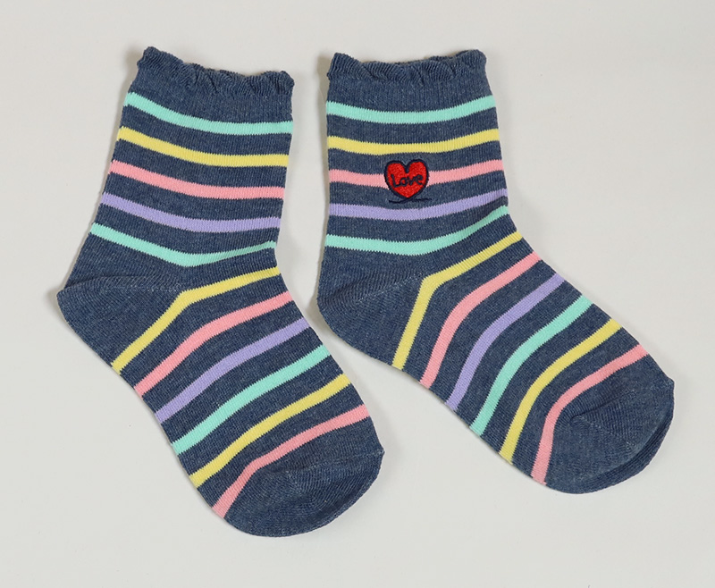 ハイソックス キッズ ガールズ ジュニア 子供用 6足セット 16-18cm・19-21cm・22-24cm (セット 女の子 靴下 長靴下 ロング丈 くつ下 くつした ドット ボーダー かわいい) (在庫限り)