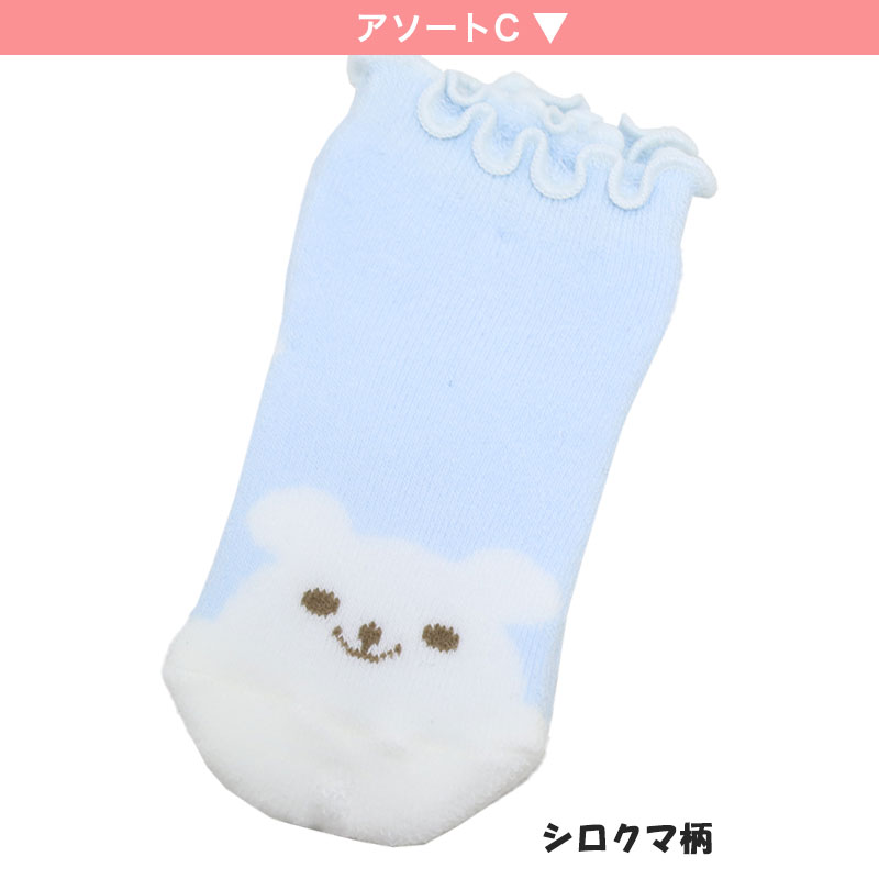 ベビーソックス 6足組 0ヶ月-6ヵ月 (靴下 くつした ベビー 新生児 赤ちゃん ソックス くつ下 くつした 出産祝い ギフト プレゼント かわいい) (在庫限り)
