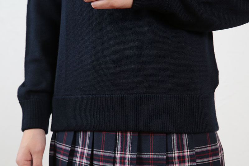 スクールセーター ウール混 女子 ニット セーター スクール S～4L (スクールニット 男子 レディース 学生 制服 中学生 高校生) (送料無料) (取寄せ)