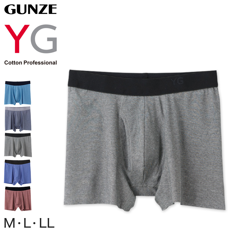 グンゼ YG ボクサーパンツ メンズ ボクサーブリーフ パンツ 下着 前あき M～LL (GUNZE 男性 紳士 肌着 ボクサー インナー 吸汗速乾 抗菌防臭 ニオイ対策 オールシーズン ビジネス M L LL) 【在庫限り】