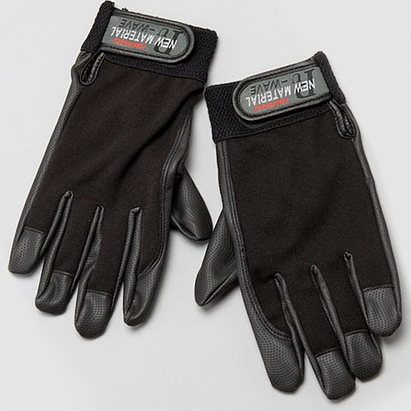 週末限定タイムセール》 ケース販売 おたふく手袋 合皮手袋 PU-WAVE 合成皮革 甲部:ポリエステル K-18 ブラック M 120双組 