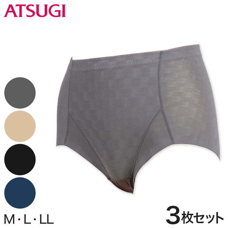 アツギ 【3枚セット】スラリ ヘム仕様ショートガードル M〜LL (ATSUGI モールド加工)