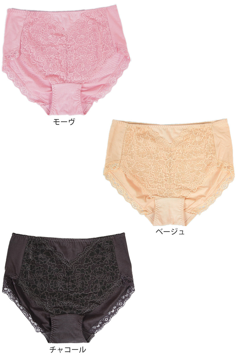 レディース お腹まわりスッキリ ショート丈 ガードルショーツ 3枚セット 3L〜5L (パンツ ショーツガードル 1枚履き可能 婦人 4L)