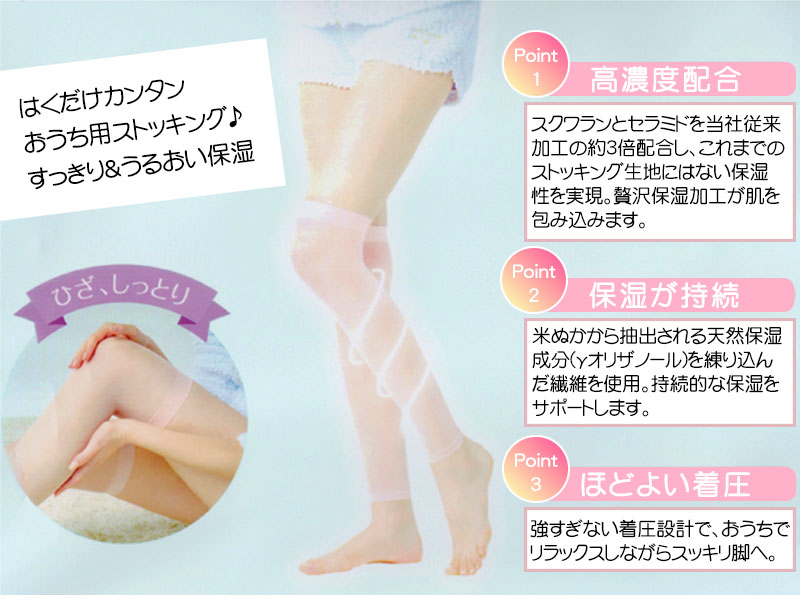 高濃度保湿脚マスク おうち用ストッキング 太もも丈 グンゼ HAQCARE 22-25cm (着圧ソックス オープントゥ ひざ上 オーバーニー ストッキング 保湿 しっとり 着圧 レディース)